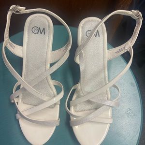 CM wedge shoes white and silver